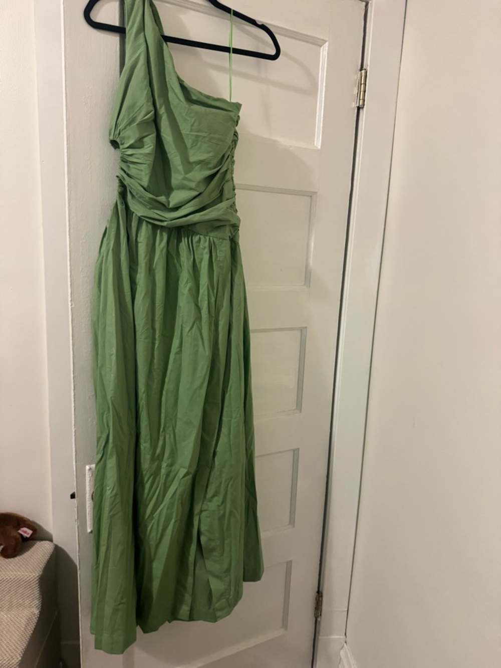 Abercrombie & Fitch One-Shoulder Sage Green Maxi Dress
